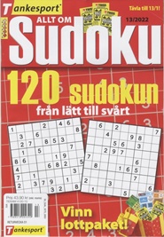 Läs mer om Tidningen Allt Om Sudoku 1 nummer