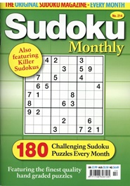 Tidningen Sudoku Monthly (UK) 6 nummer