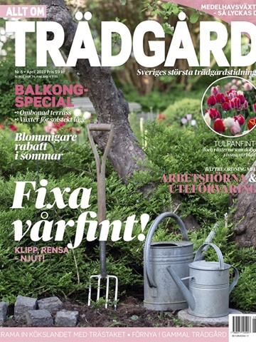 Tidningen  Allt om Trädgård framsida