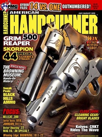 Tidningen American Handgunner Magazine framsida