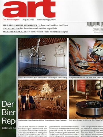 Tidningen Art-das Kunstmagazin framsida