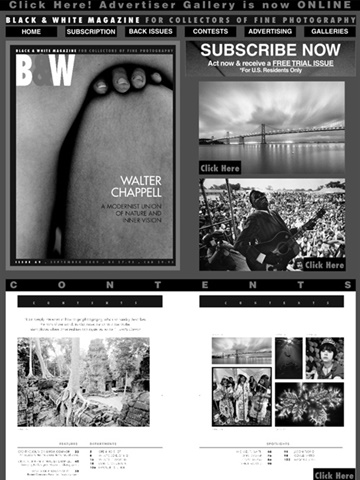 Tidningen Black & White Magazine framsida