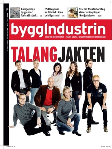 Tidningen Byggindustrin framsida