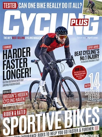 Tidningen  Cycling Plus (UK) framsida