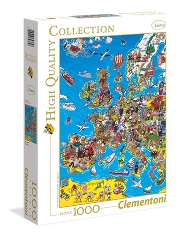 Tidningen Europe Map Pussel, 1000 bitar framsida