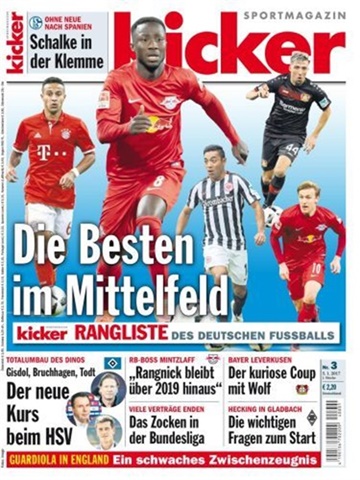 Tidningen Kicker Sportmagazine framsida