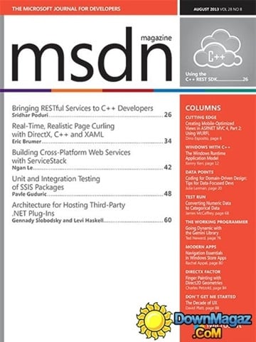 Tidningen  Msdn Magazine framsida