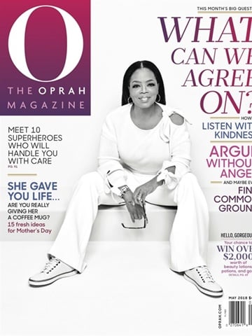 Tidningen  O, The Oprah Magazine framsida