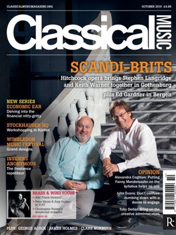 Tidningen Opera Now framsida