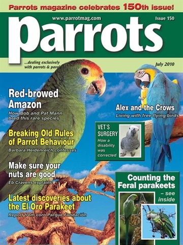 Tidningen  Parrots Magazine framsida