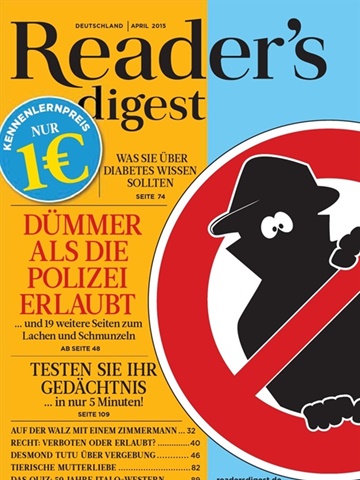 Tidningen  Readers Digest (German Edition) framsida