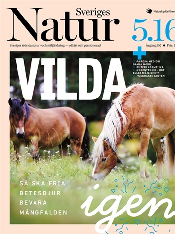 Tidningen  Sveriges Natur framsida